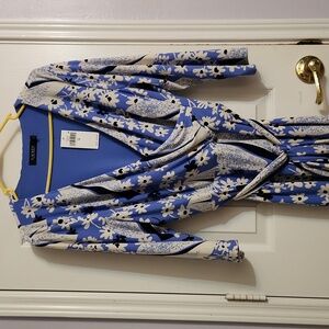 Ralph Lauren faux wrap belted A-line dress